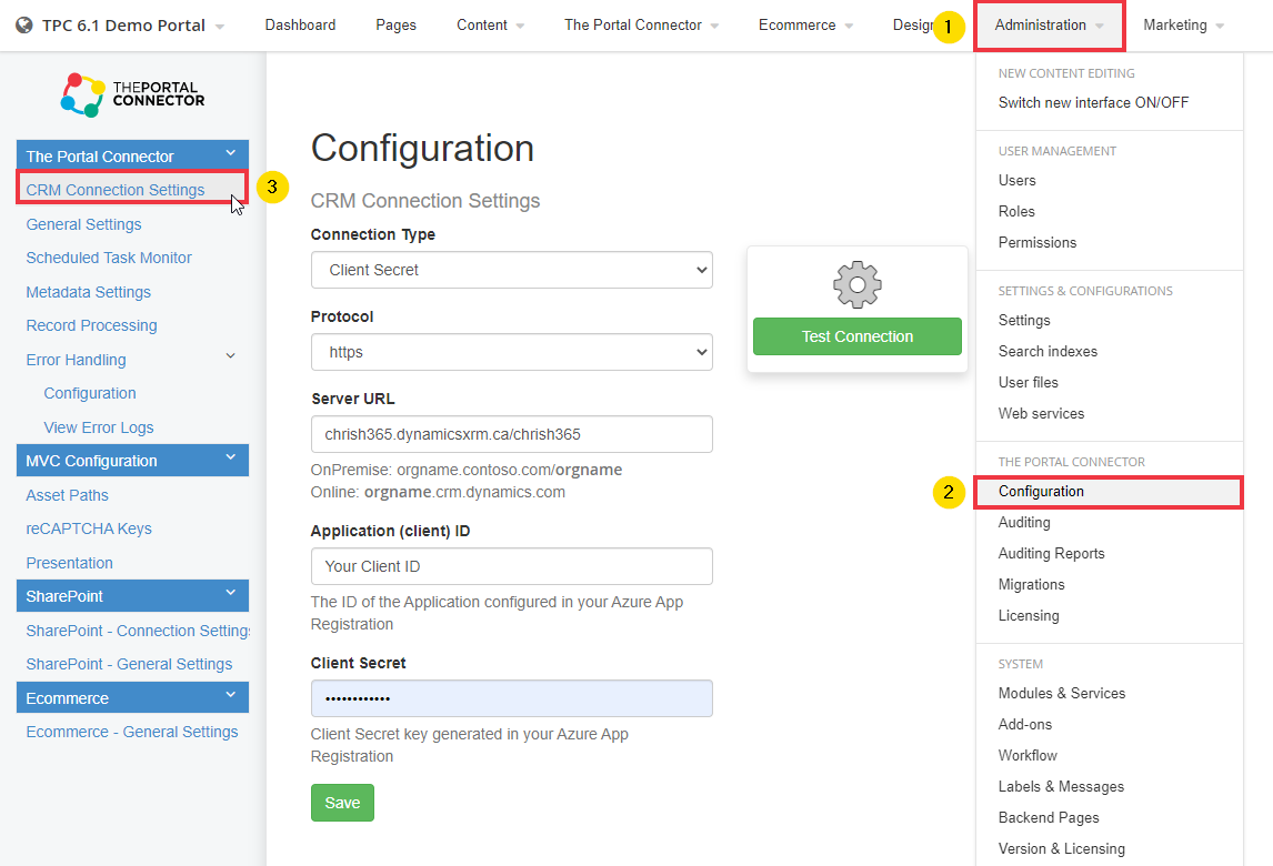 TPC CRM Connection