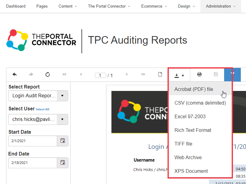 Auditing_Reports-4 Auditing Report Export