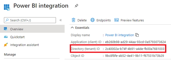 Tenant ID Tenant ID