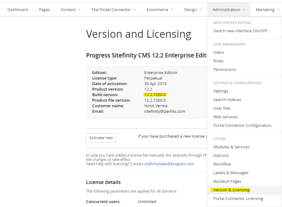 TPC 5-3 Licensing Page