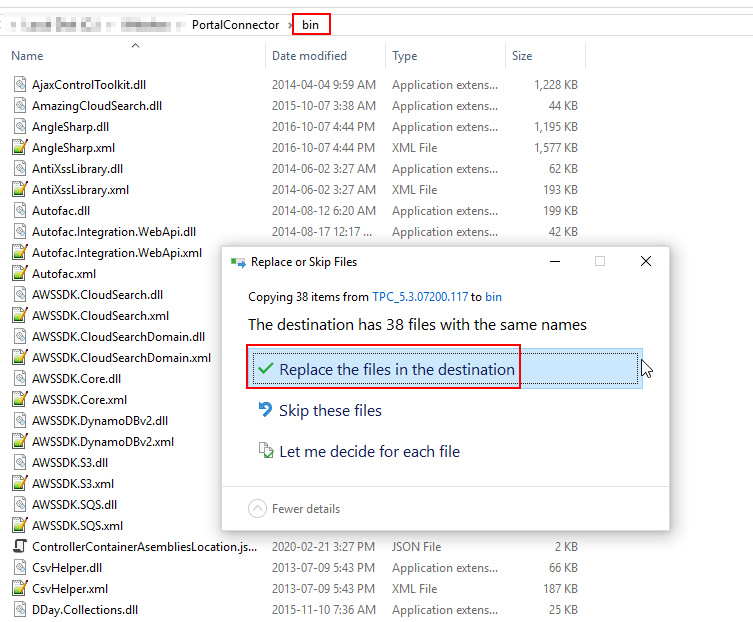 Upgrade TPC bin folder