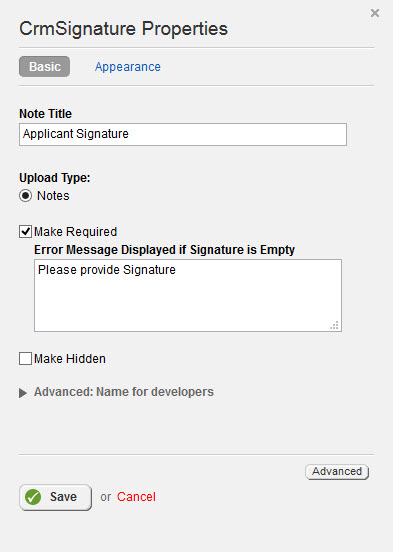 CRM Signature Properties