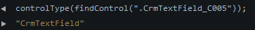 controlType Example controlType Example