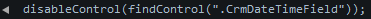 disableControl Example disableControl Example