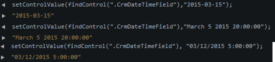 setControlValue Date Time setControlValue Date Time