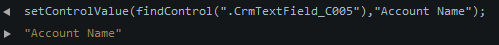 setControlValue Text Field setControlValue Text Field