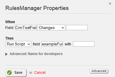 Rules Manager Changes and Run Script Rules Manager Changes and Run Script