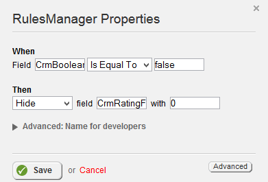 Rules Manager Is Equal To and Hide Rules Manager Is Equal To and Hide