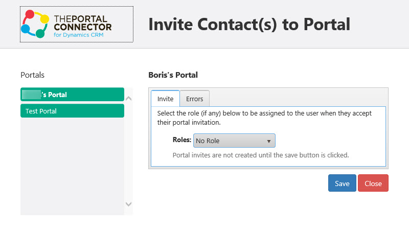 CRM User Invite Prompt
