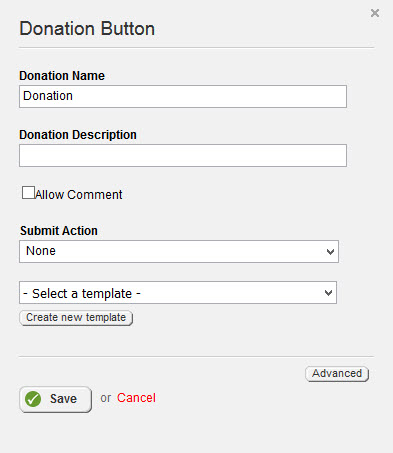 Donation Button Properties
