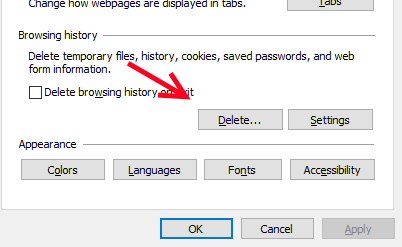 Clear Cache - Internet Explorer - 3