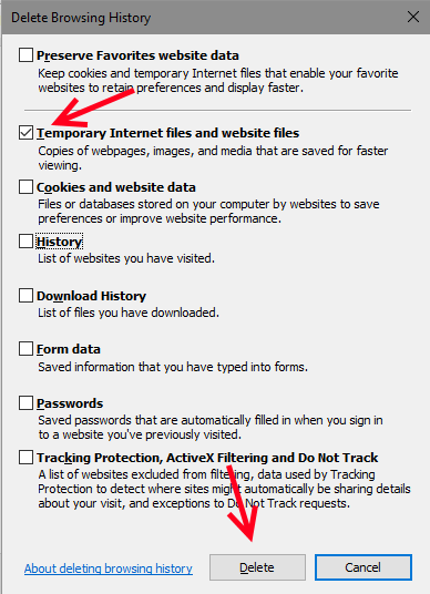 Clear Cache - Internet Explorer - 4