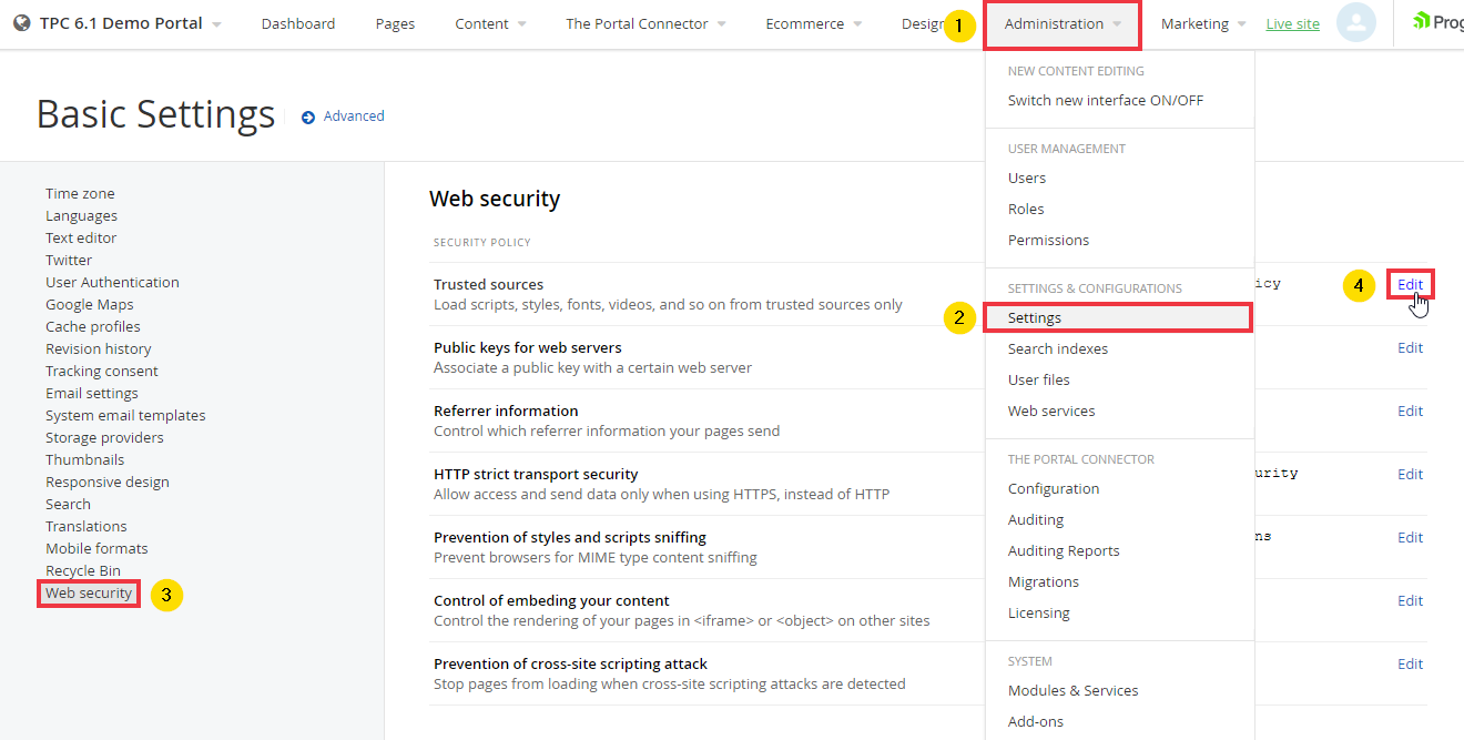 TPC Web Security Trusted Sources TPC Web Security Trusted Sources