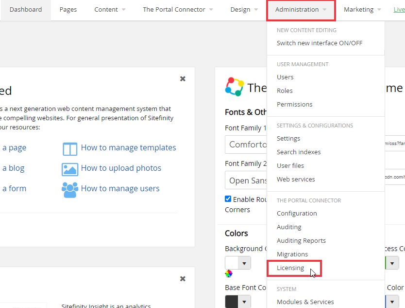 The Portal Connector Licensing The Portal Connector Licensing